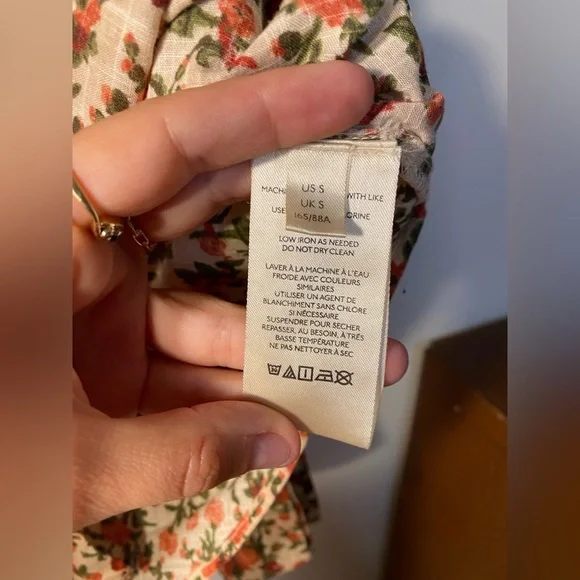 NWOT Free People|| Meant To Be Floral Blouse Top Size Small, Valentines - Picture 11 of 13